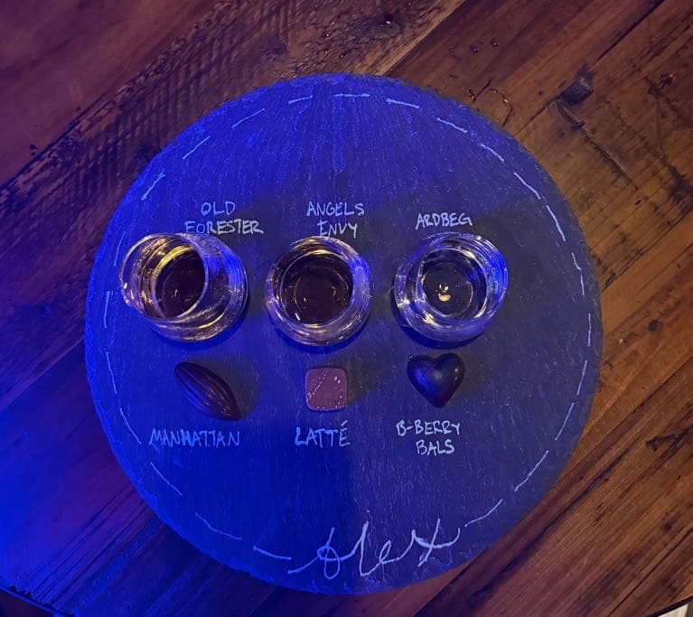 Whisky and Chocolate flight