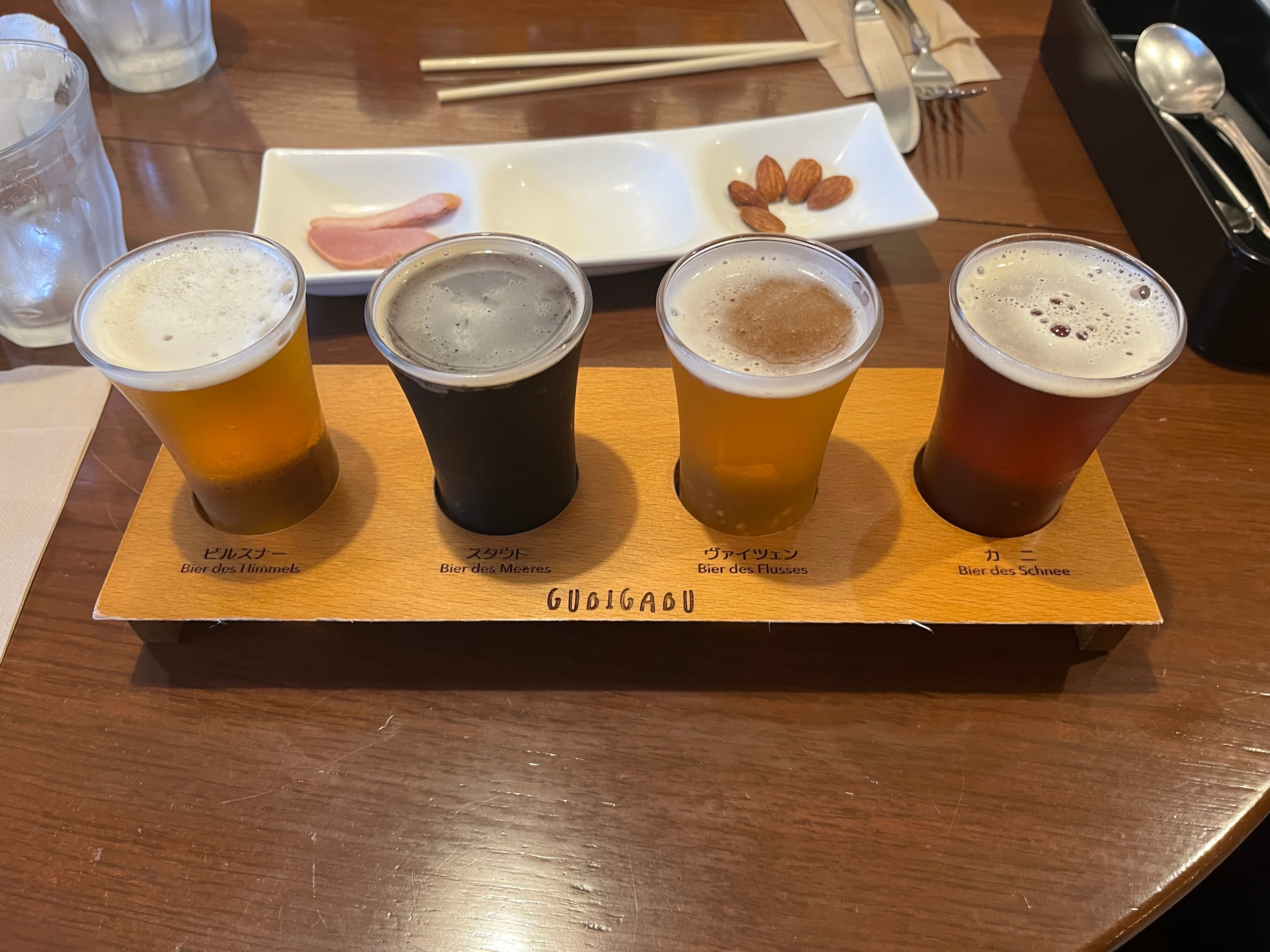 Local Kinosaki beer flight